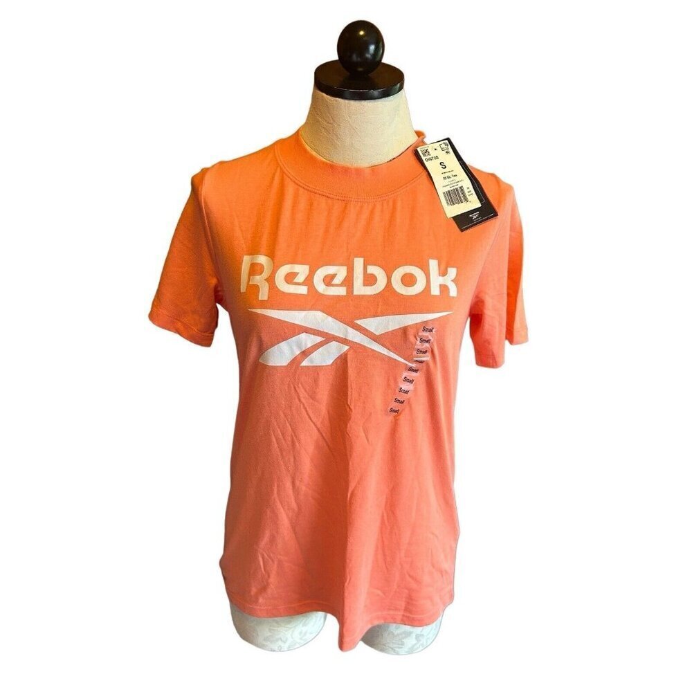 Reebok Womens Short Sleeve Crewneck Short Sleeve T-Shirt NWT S Coral
